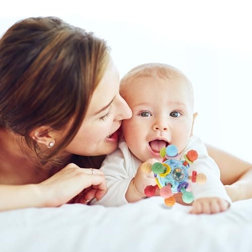 Baby Montessori Sensory Toys for 0-6 6-12 Months, Baby Teether Teething Toys for Babies 0 3 6 9 12 18 Months, Newborn Infant Learning Developmental Toys Gifts for 1 2 Year Old Boys Girls — view 6