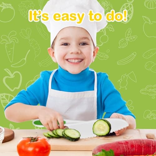 COVLUROTO 15PCS Montessori Kitchen Toys for Toddlers: Stocking Stuffers for Kids - Kids Safe Cooking Sets Real Knife Set for Real Cooking - Easter Basket Stuffers Christmas Birthday Gifts for Boy Girl — view 5