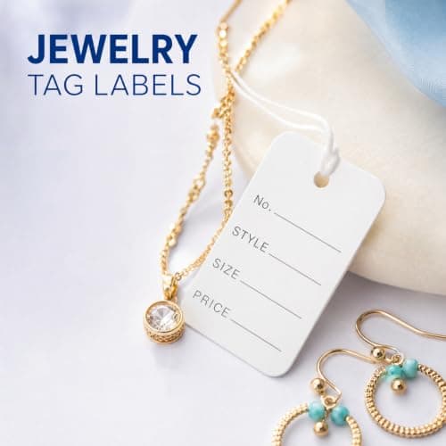 Nicunom 2000 PCS Price Tags,1.94" X 1.38" Price Display Tag Clothes Size Tag Store White Paper Tags for Jewelry, Clothing, Retail, Labeling — view 6
