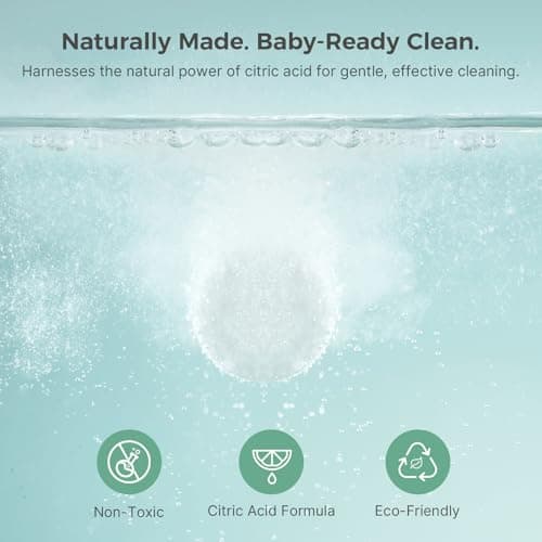 Momcozy Official Descaling Tablets, Compatible KleanPal Pro Baby Bottle Washer, Descaler for Milk & Limescale Removal, 30 Count — view 3