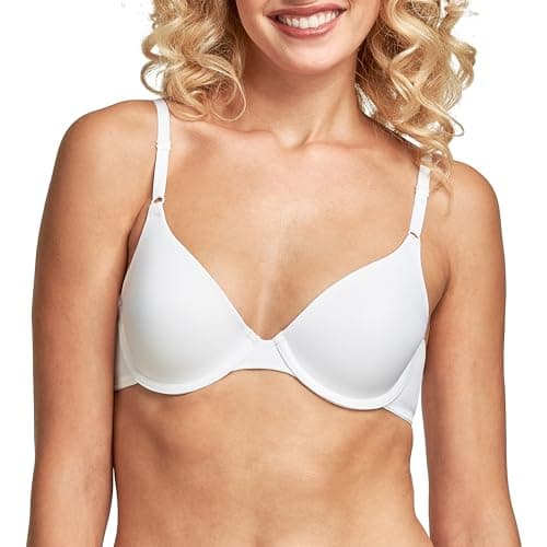 Maidenform Women's One Fab Fit T-Shirt Bra, White,38 DD US