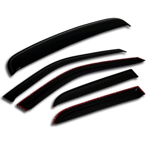 Car Rain Guard & Sunroof | Outside Mount Window Visor Side Deflectors | Waterproof Sunroof Cover Rain Shields Compatible with 2011-2017 Honda Odyssey | 5 Pcs Set, WSV-639, Dark Smoke