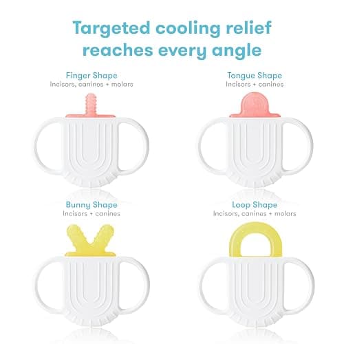 Frida Baby Silicone Teething Toys, 4-in-1 Teether for Babies & Infants, Teething Relief for 0-18 Months, Not-Too-Cold-to-Hold Baby Teether, BPA-Free — view 4