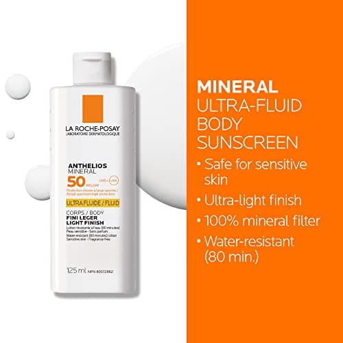 La Roche-Posay Anthelios Mineral Body Sunscreen, Gentle Lotion Broad Spectrum SPF 50, Face and Body Sunscreen with Titanium Dioxide, Water Resistant, Fragrance Free, 125mL — view 3