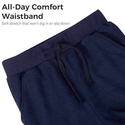 BIG ELEPHANT 3 Pack Boys Sweatpants, Youth Cotton Athletic Joggers Pants with Pockets and Drawstring — view 2
