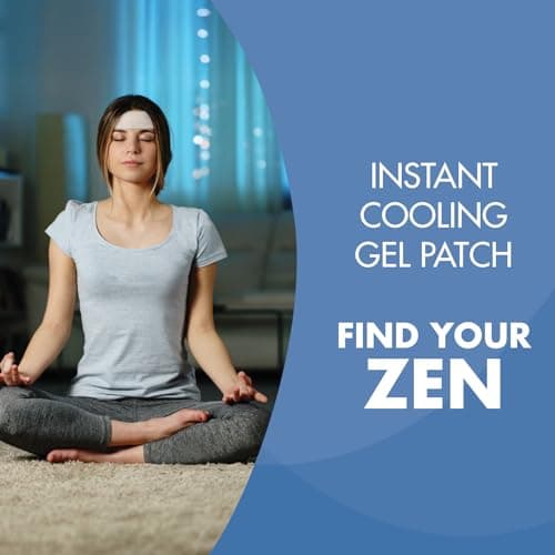 HealthWise Instant Cool Gel Patches | Migraine & Fever Relief | 12-Count | 4.75” x 2” | Soothing Menthol Vapors | Non-Medicated Formula — view 4