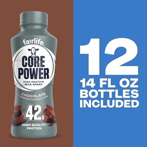 Core Power Elite High Protein Shake, Chocolate, 42g Bottle, 14oz, 12 Pack — view 5