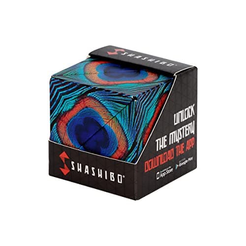 SHASHIBO Shape Shifting Box - Award-Winning, Patented Fidget Box w/ 36 Rare Earth Magnets - Transforms Into Over 100 Shapes, Download Fun in Motion Toys Mobile App (Original Series - Wings)