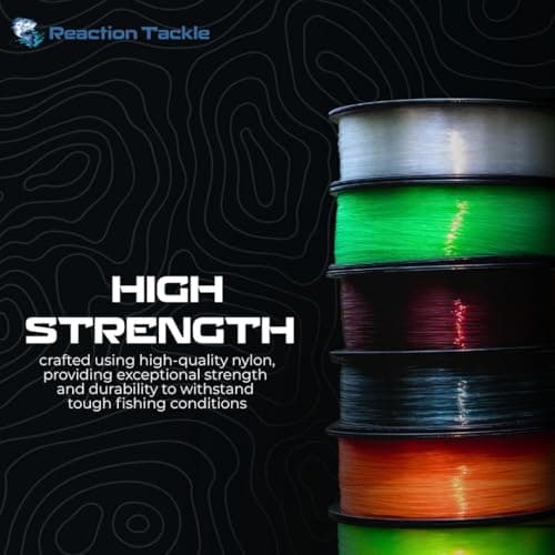 Reaction Tackle Monofilament Fishing Line- Strong and Abrasion-Resistant Nylon Mono Fishing Line, Freshwater and Saltwater Fishing Line Clear 120/430 (1LB Spool)