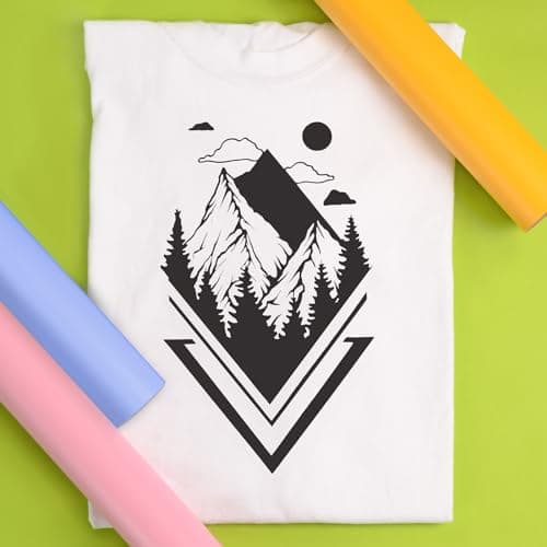 Siser EasyWeed Heat Transfer Vinyl HTV for T-Shirts 12 Inches by 10 Feet Roll (Black) — view 3