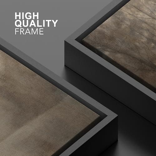 SIGNWIN Framed Moody Misty Forest River Landscape Nature Wilderness Modern Art Decorative for Living Room, Bedroom, Office - 24"x36" BLACK — view 4
