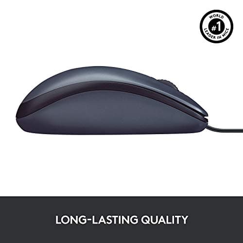 Logitech B100 Ambidextrous Wired Mouse - Black — view 4