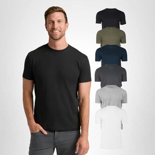 True Classic Mens T-Shirts – Short Sleeve Crew Neck T Shirts for Man, Cotton Blend Plain Novelty Men's T-Shirts, Pack of 6, Variety, XXL — view 10