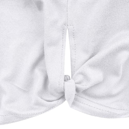 Women's Sleeveless Workout Vest Tops - Solid Tank Top with Side Hollowed Out, Breathable Round Neck Fitness Shirts White — view 3