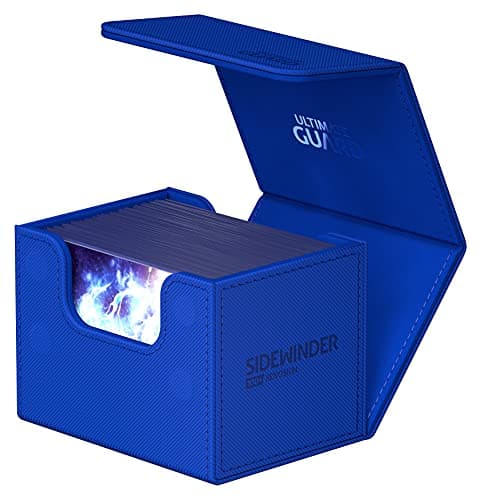 Ultimate Guard Sidewinder 100+, Deck Box for 100 Double-Sleeved TCG Cards, Blue, Magnetic Closure & Microfiber Inner Lining for Secure Storage — view 2