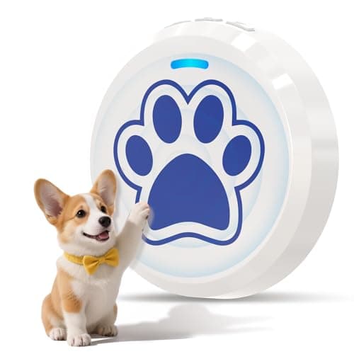 ChunHee Dog Bells Potty Training - Dog doorbell with 36 Custom Sounds Chew-Proof & Adjustable Volume (0-115dB) Puppy Training to Go Outside (Blue, 1 Pack)