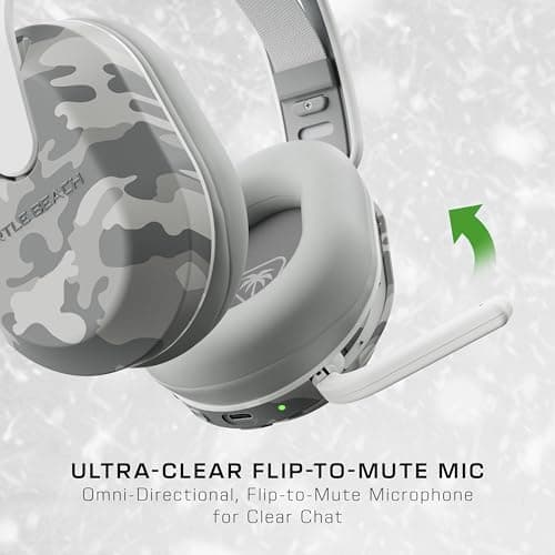 Turtle Beach Stealth 500 Wireless Gaming Headset Licensed for Xbox Series X|S, Compatible with Xbox One, Bluetooth, PC, Mobile, 40 Hr Battery, Memory Foam Cushions, Flip-to-Mute Mic – Arctic Camo — view 2