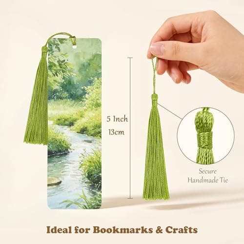 160 Pack Bulk Bookmark Tassels, 5 Inch Soft Silky Tassels with Loops, 20 Colors for Bookmarks, DIY Crafts & Keychain Making, Multi-Color Tassel Set