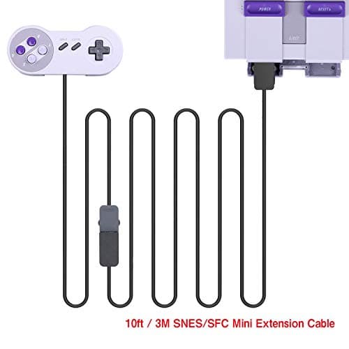 Smatree Extension Cable Compatible for NES/SNES Classic Controller Extension Cord 3M/10ft (2-Pack) Classic Edition/Super NES Classic Edition (2017) Controller — view 4