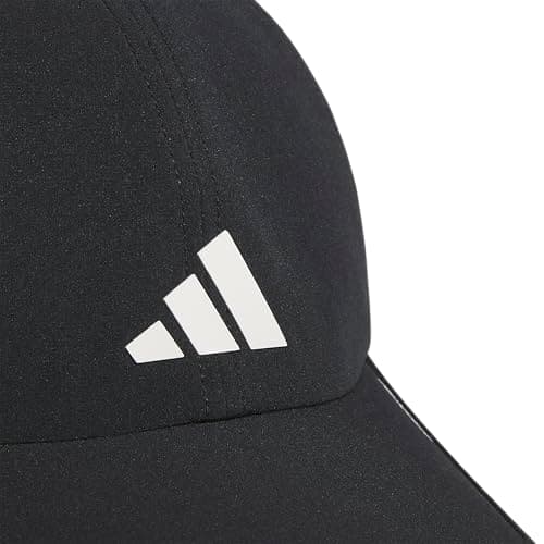 adidas Men's Superlite Hat – Lightweight Moisture-Wicking Cap for Workout and Training, Black/White/3, OSFA — view 2
