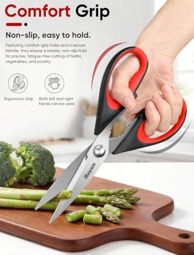 iBayam Kitchen Scissors Shears All Purpose Heavy Duty, Protective Sheath — view 2