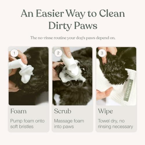 Dog Paw Cleaner, Clean Paws, No Rinse Foam Cleaner with Brush, 5 fl oz — view 5