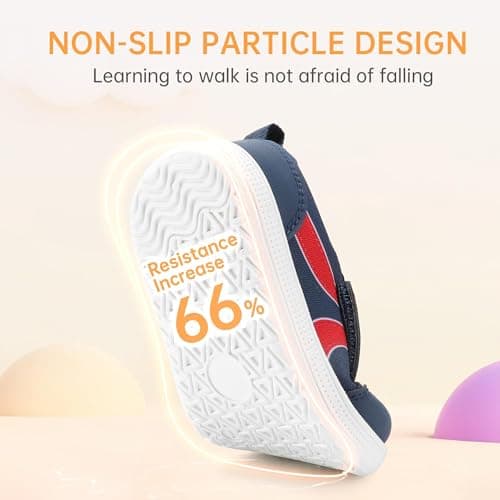 Toddler Boys Barefoot Wide Toe Box Sneakers Casual Tennis Walking Shoes Kids Running Preschool Athletic Team Sports Breathable Flexible Navy Toddler Size 7 — view 4