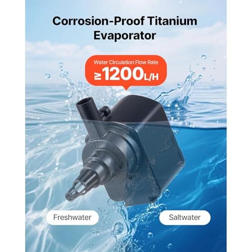 Uargd Aquarium Chiller for 52 Gallons, 1/10 HP Water Cooling System for Hydroponics, Efficient Cooling for Fish Tanks, Axolotls, and Coral Reefs, Quiet Compressor, Titanium Evaporator — view 4