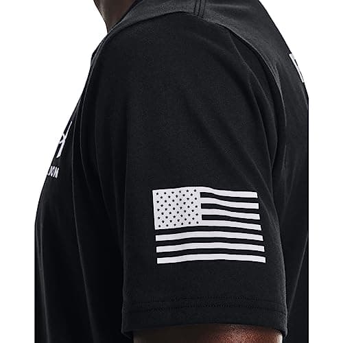 Under Armour Men's New Freedom Flag T-Shirt, Black (001)/White, Medium — view 4
