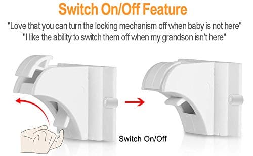 20 Pack Magnetic Cabinet Locks Baby Proofing - Vmaisi Children Proof Cupboard Drawers Latches - Adhesive Easy Installation — view 2