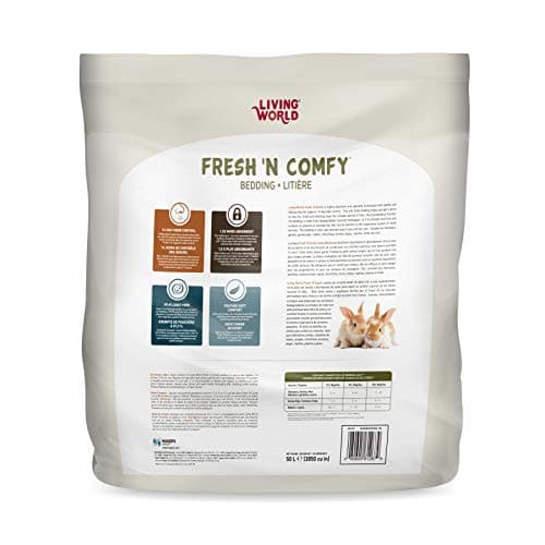 Living World Fresh 'N Comfy Bedding for Small Pets, 50L, Blue, Made from Recycled Newspaper, 99% Dust-Free