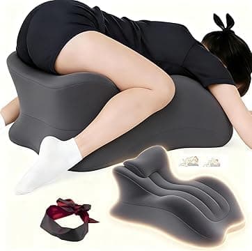 Large Body Pillow, Couples Pillow,27°Angle Perfect Position Ergonomic Contoured Support, Multi-Functional Memory Foam Wedge Back Support, Prone Pillows for Sleeping,Reading,Massage