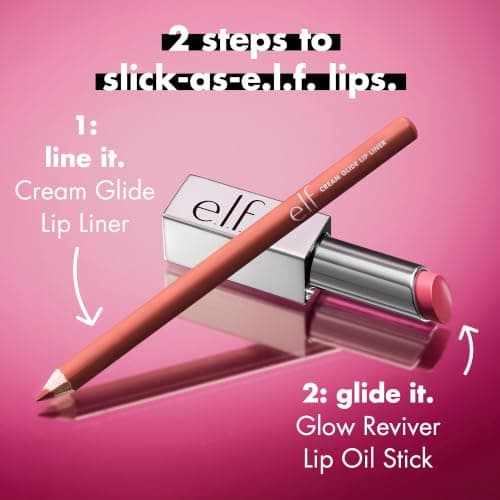 e.l.f. Glow Reviver Lip Oil Stick, Tinted, Non-Sticky & Hydrating For A Soft-Shine Finish, Vegan & Cruelty-Free, Rose Latte — view 9