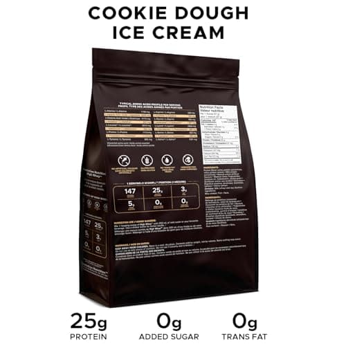 Revolution Nutrition, High Whey, Protein Powder 6LB Bag, Whey Protein, Gluten Free, 25g of Protein Per Scoop, 2.7kg, 73 Servings (Cookie Dough Ice Cream, 6 Pound Bag) — view 2