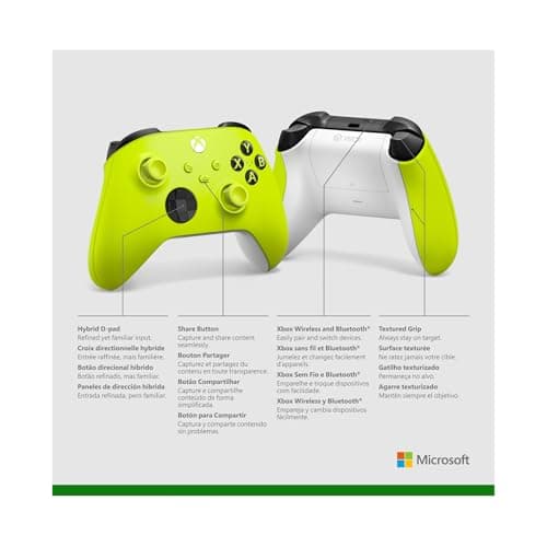XBOX Core Wireless Gaming Controller – Electric Volt – XBOX Series X|S, XBOX One, Windows PC, Android, and iOS - Electric Volt Controller Edition — view 7