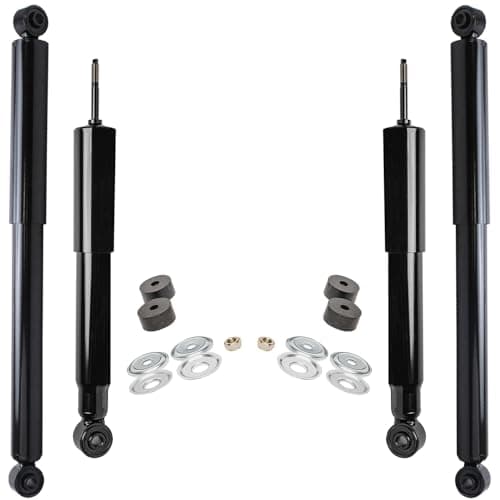 Detroit Axle - Front Rear Shock Absorbers for 2001-2010 Chevrolet Silverado 2500 HD Sierra 2500 HD 1500HD, 1999-2004 Silverado Sierra 2500 Complete Shock Absorbers Replacement Shocks Assembly
