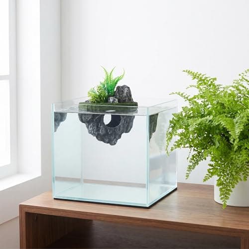 Totority Floating Aquarium Rock Cave 6.3 in Resin Hideout, Safe for Fish & Easy Clean, Natural Tank Decor for Betta, Shrimp, Guppy — view 3