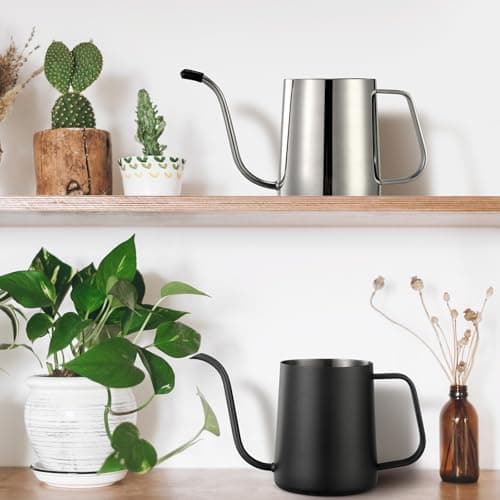 Roamall Small Watering Can for Indoor Plants - 20 oz Mini Indoor Watering Can with Long Spout Gooseneck Rust-Proof Stainless Steel Tiny Watering Kettle for Small Plants — view 5