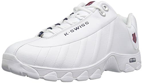 K-Swiss Men's ST329 CMF Sneaker, White/Navy/Red, 11 M