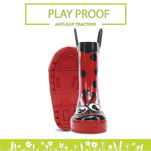Western Chief girls Western Chief Kids Ladybug Rain boots, Lucy the Ladybu, 10 Toddler US — view 4