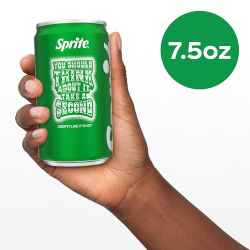Sprite Lemon-Lime Caffeine Free Soda Soft Drink Fridge Pack Mini Cans, 7.5 fl oz, 10 Pack — view 5