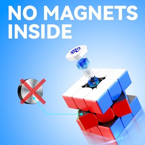 GAN 356 R S, 3x3 Speed Cube Stickerless for Kids Teens Beginners Travel Games Holiday Birthday Gifts (Non-Magnetic Version) — view 3