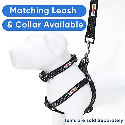 Pawtitas Reflective Step-in Dog Harness – Adjustable No-Pull Vest for Puppies to Seniors, Safe & Comfortable, S Black — view 5