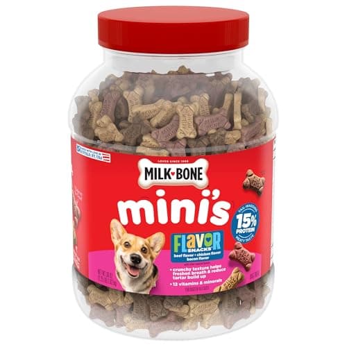 Milk-Bone Flavor Snacks Mini’s Dog Biscuits, Flavored Crunchy Dog Treats, 36 Oz. Canister — view 8