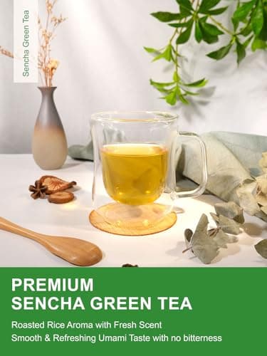 TeeLux Sencha Tea Bags, Premium Sencha Green Tea, Refreshing & Smooth Flavor, Iced & Hot Tea, 100 Count — view 2