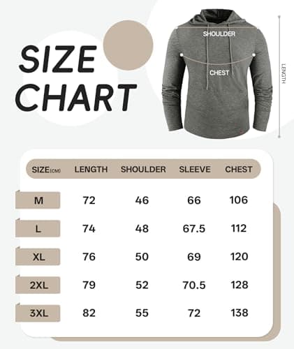 ZITY Men's Hoodie Gym Muscle Hooded Shirt Long Sleeve Gym to Street T Shirts Sport Tops Athletic Sweatshirt Running M-3XL Black — view 4