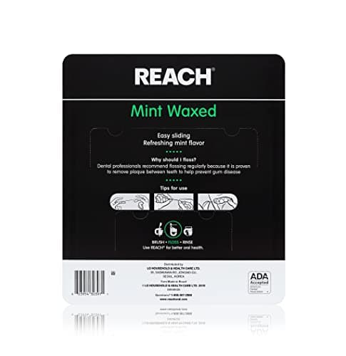 Reach, Waxed Dental Floss, Mint, Plaque Remover for Teeth, Shred Resistant, Floss Slides Smoothly, Easy to Use, Waxed, Deep Cleaning Teeth, Oral Care, Pfas Free, for Adults and Kids, 55 yd, 1 Count — view 3