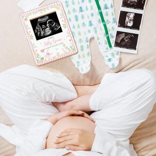 One Silly Goose Baby Shower Sign Picture Frame, Silly Goose Sonogram Picture Frame, New Mom Expecting Parents-to-Be Keepsake Gifts, Silly Geeses Baby Shower Gender Reveal Gifts, 4.5 * 5.3 IN Photo — view 4