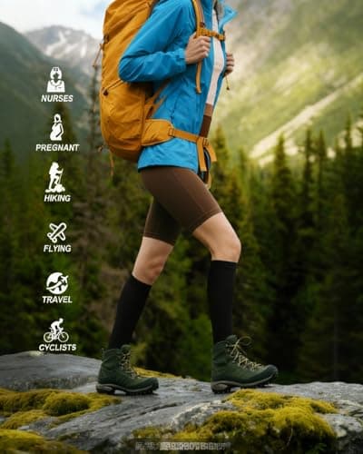 CTHH 4 Pairs Graduated Copper Compression Socks for Women & Men Circulation 15-20 mmHg - Best Support for Nurses, Running — view 2