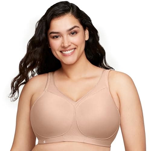Glamorise Women's Full Figure Sports Bra, Cafe, 40 G Brown — view 8